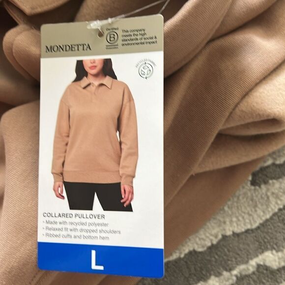 Mondetta Ladies' Collared Fleece Pullover Top - Picture 12 of 12